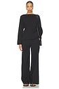 view 4 of 4 Open Sleeve Boatneck Top in Black