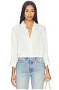 view 1 of 4 Quarter Sleeve Cropped Shirt in Ivory