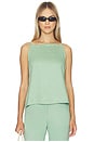 view 1 of 4 Apron Linen Viscose Top in Delicate Green