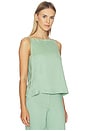 view 2 of 4 Apron Linen Viscose Top in Delicate Green