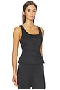 view 2 of 4 Peplum Vest in Black