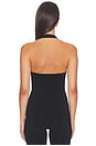 view 3 of 4 Halter Neck Tank in Black