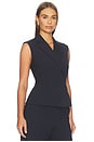 view 2 of 4 TOP DÉBARDEUR ASYMÉTRIQUE EN FORME DE SABLIER HOURGLASS ASYMMETRIC VEST TOP in Deep Navy