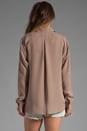 view 2 of 4 Double GGT Aquilina Silk Georgette Shirt in Bare Rose
