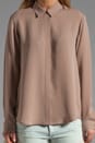 view 3 of 4 Double GGT Aquilina Silk Georgette Shirt in Bare Rose