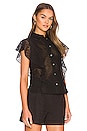 view 2 of 4 Ruffle Top in Black