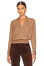 view 1 of 4 Collared Top in Truffle