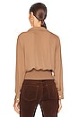 view 3 of 4 Collared Top in Truffle