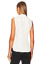 view 3 of 4 Fitted Sleeveless Silk Shirt in Ivory