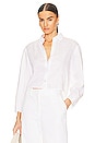 view 1 of 5 Pleat Sleeve Shirt in White