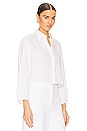 view 2 of 5 Pleat Sleeve Shirt in White