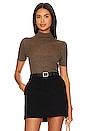 view 1 of 4 Leenda Regal Wool Tee in Dark Beige & Mink