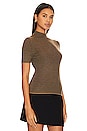 view 2 of 4 Leenda Regal Wool Tee in Dark Beige & Mink