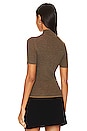 view 3 of 4 Leenda Regal Wool Tee in Dark Beige & Mink