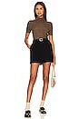 view 4 of 4 Leenda Regal Wool Tee in Dark Beige & Mink