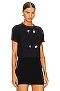 view 2 of 4 Crop Top With Buttons in Black
