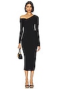 view 1 of 3 Alloy Rib Carved Midi Dress in Black