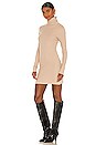 view 2 of 4 Stark Jumbo Waffle Knit Turtleneck Mini Dress in Saddle