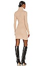 view 3 of 4 Stark Jumbo Waffle Knit Turtleneck Mini Dress in Saddle
