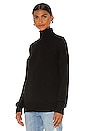 view 3 of 5 Prime Cotton Knit Slashed Turtleneck Sweater in Black