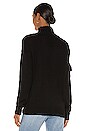view 4 of 5 Prime Cotton Knit Slashed Turtleneck Sweater in Black