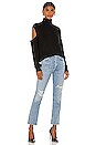 view 5 of 5 Prime Cotton Knit Slashed Turtleneck Sweater in Black