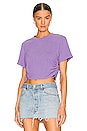 view 1 of 4 Cinched Short Sleeve Tee in Ultra Violet