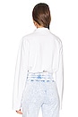 view 3 of 4 CAMISA PÓLO CROPPED BUBBLE in White