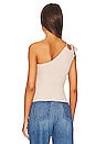 view 3 of 4 Tied One Shoulder Top in Limestone