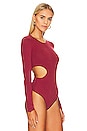 view 3 of 6 Carved Bodysuit in Berry