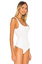 view 3 of 6 Stark Waffle Knit Square Tank Bodysuit in White