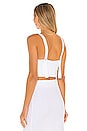 view 3 of 5 Wave Rib Band Crop Top in White
