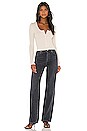 view 4 of 5 Alloy Rib Cropped Button Top in Limestone