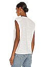 view 3 of 4 Strata Slub Jersey Shoulder Pad Muscle Tee in White