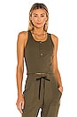 view 1 of 4 Alloy Rib Henley Tank in Woods