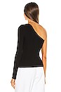 view 3 of 5 Mass Rib Barbell One Shoulder Long Sleeve in Black
