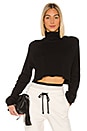 view 1 of 5 Stark Waffle Knit Cropped Turtleneck in Jet Black