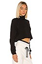 view 2 of 5 Stark Waffle Knit Cropped Turtleneck in Jet Black