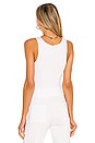 view 3 of 4 Cropped Henley Tank in White