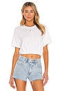 view 1 of 4 Bubble Cropped Tee in White