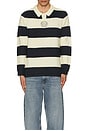 view 4 of 4 Mo Long Sleeve Rugby Pullover in Off White