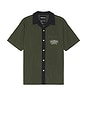 view 2 of 4 Giles Short Sleeve Woven Shirt in Military Green