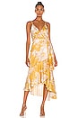 view 4 of 4 Sarita Wrap Dress in Sonet Print Golden