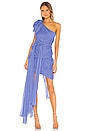 view 5 of 5 Crest One Shoulder Gown in Persian Jewel