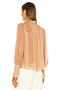 view 3 of 4 Goddess Blouse in Rugby Tan