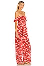 view 2 of 3 Jade Pantsuit in Red Falling Floral