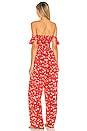 view 3 of 3 Jade Pantsuit in Red Falling Floral