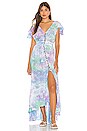 view 4 of 4 New Moon Maxi Dress in Blue Teal Violet Smoke