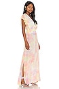 view 2 of 3 Dahlia Maxi Dress in Salmon Yellow Violet Smoke