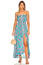 view 1 of 3 Ryden Maxi Dress in Hibiscus Bouquet Teal